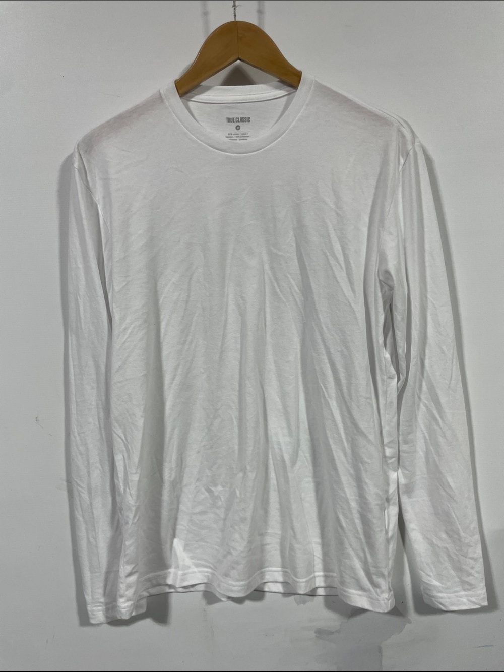 The Classic Long-Sleeve Crewneck Tee - White